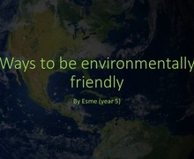 Ways to be environmentally friendly